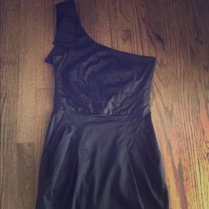 French connection black one shoulder dress